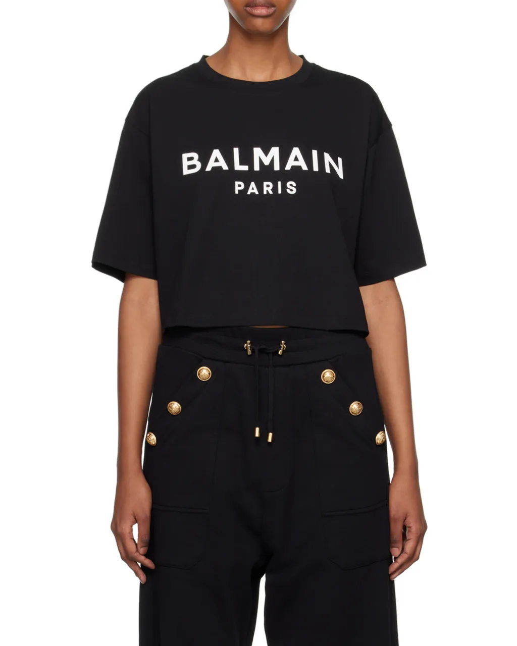 Logo Printed Cropped T-Shirt