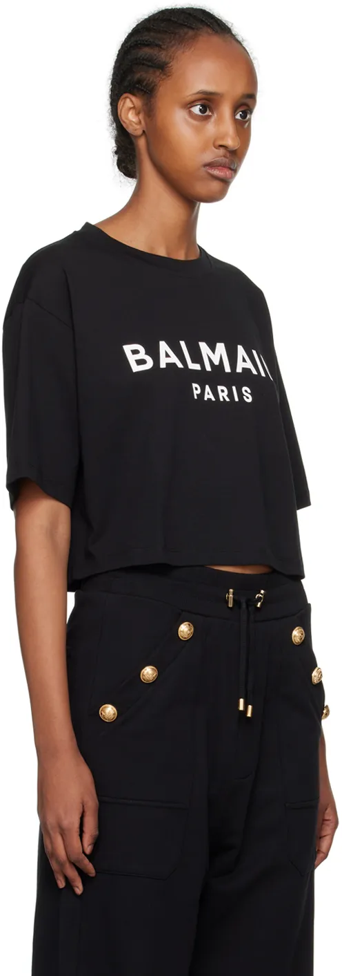 Logo Printed Cropped T-Shirt