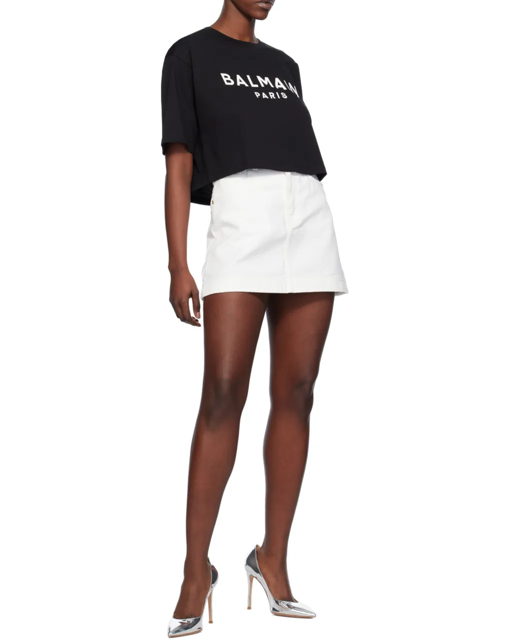 Logo Printed Cropped T-Shirt