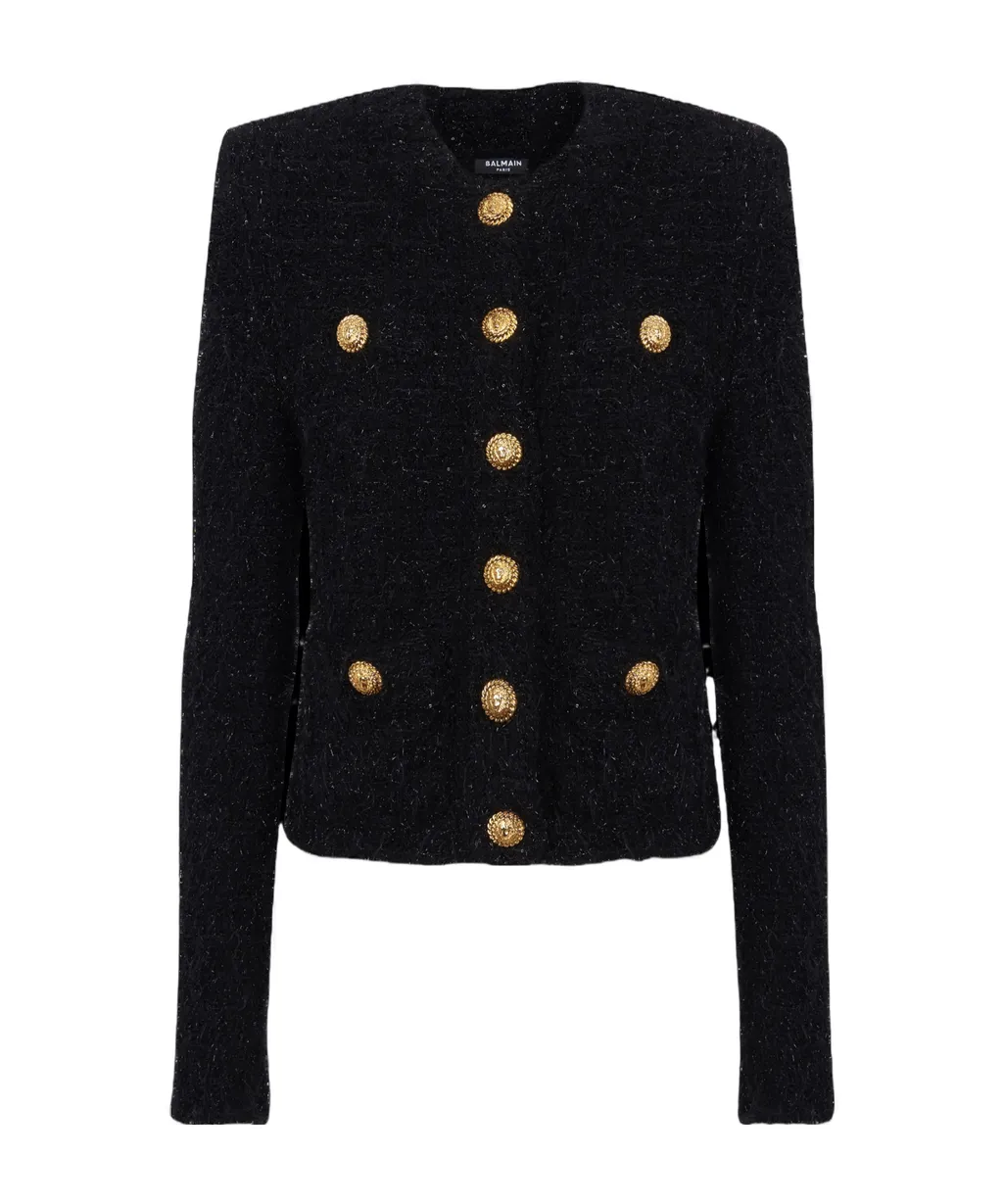 Buttoned Tweed Jacket