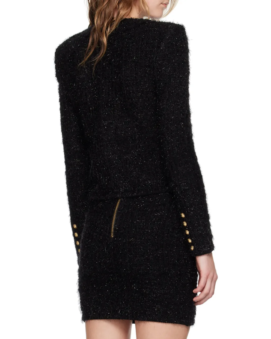 Buttoned Tweed Jacket