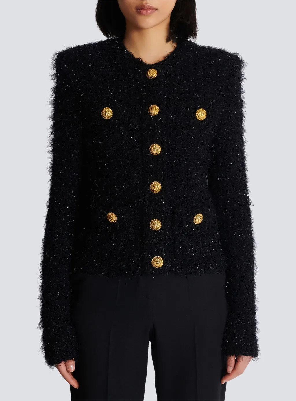 Buttoned Tweed Jacket