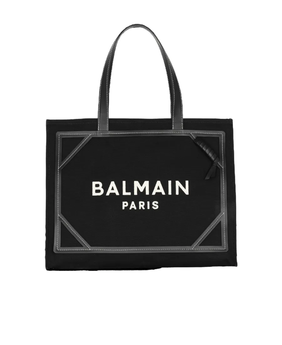 B-Army 42 Monogrammed Canvas And Smooth Leather Tote Bag