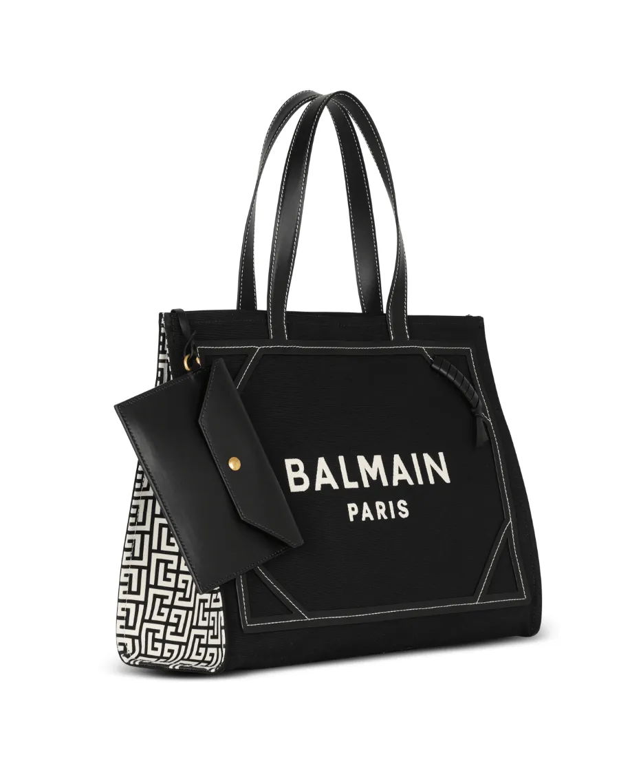 B-Army 42 Monogrammed Canvas And Smooth Leather Tote Bag