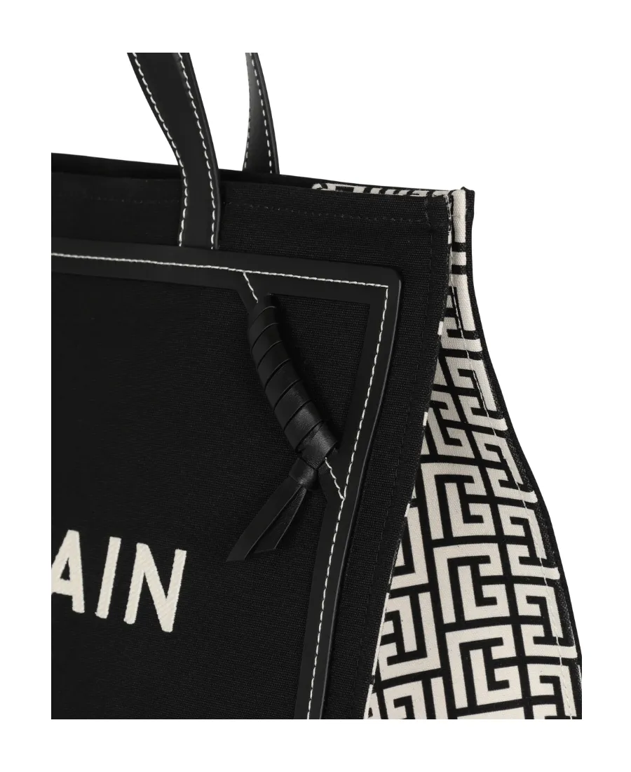 B-Army 42 Monogrammed Canvas And Smooth Leather Tote Bag