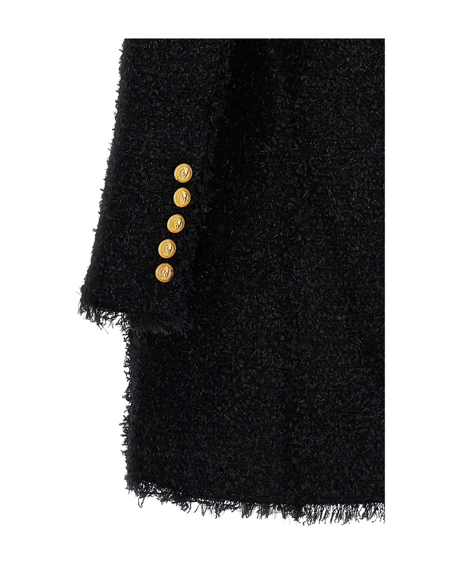 Glitter-Detail Tweed Minidress