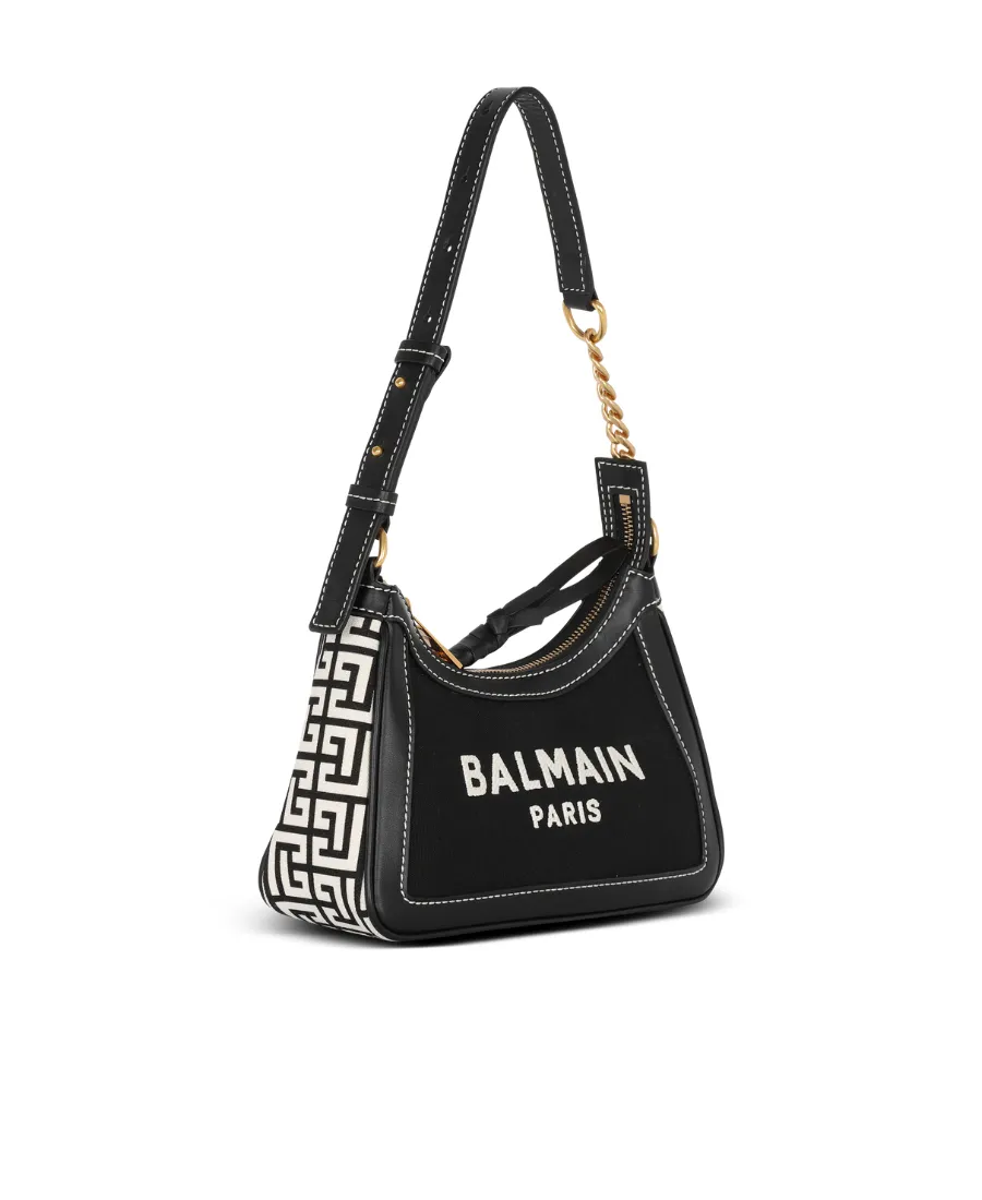 B-Army Monogrammed Canvas And Smooth Leather Handbag