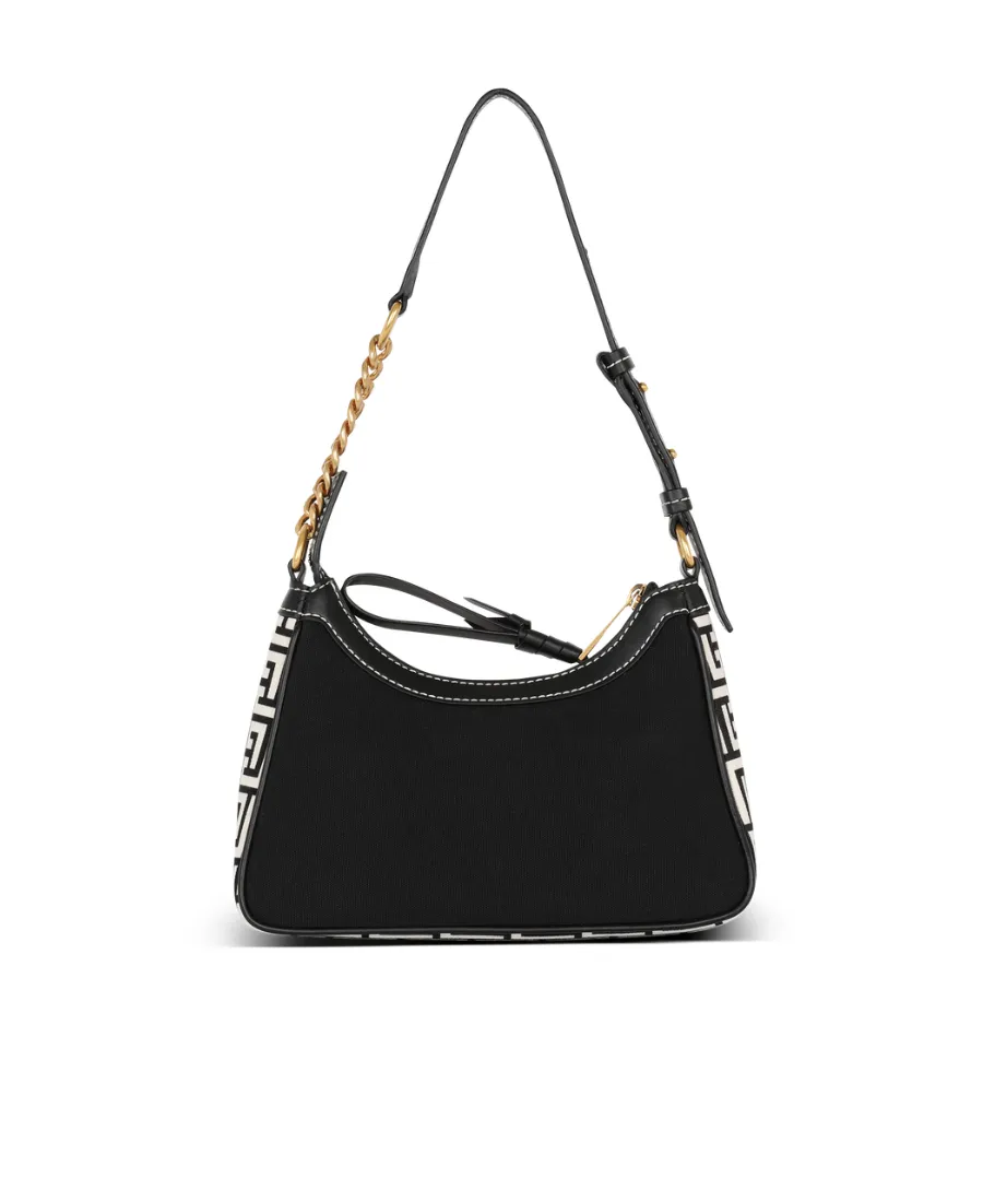 B-Army Monogrammed Canvas And Smooth Leather Handbag