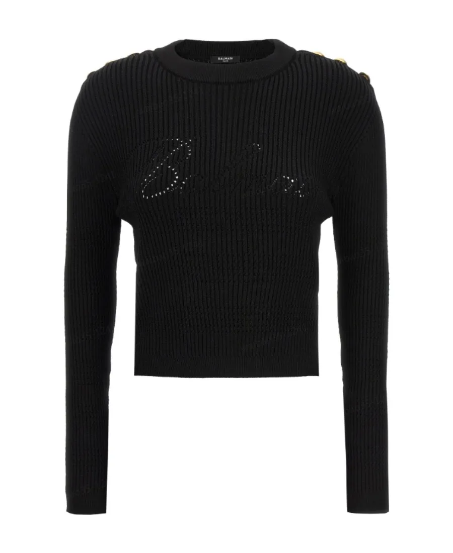 Signature Logo-Embellished Crewneck Jumper