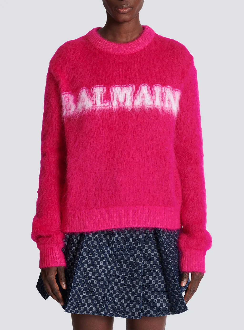 Logo Jacquard Crewneck Knitted Jumper