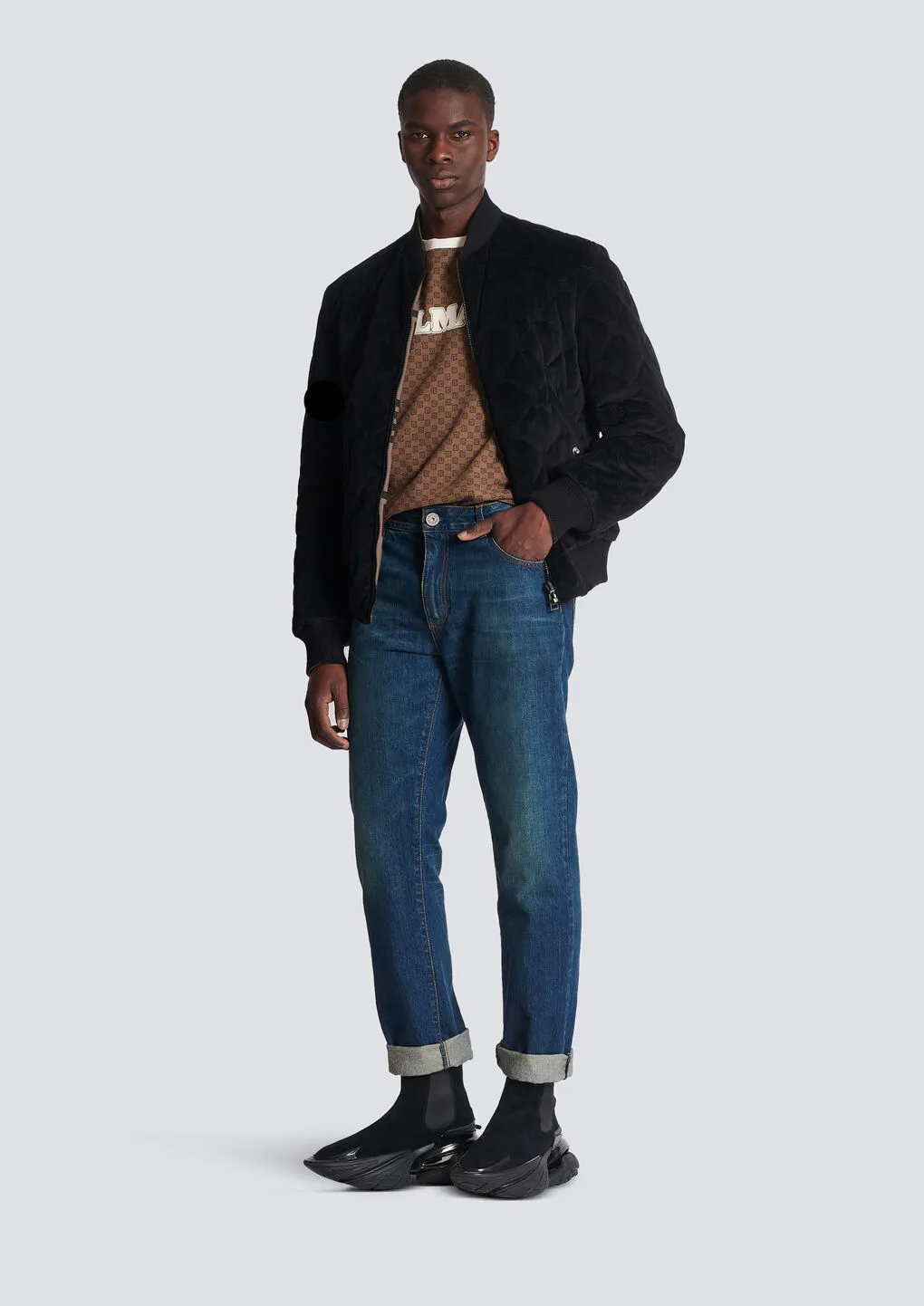 Belt-Looped Straight-Leg Jeans