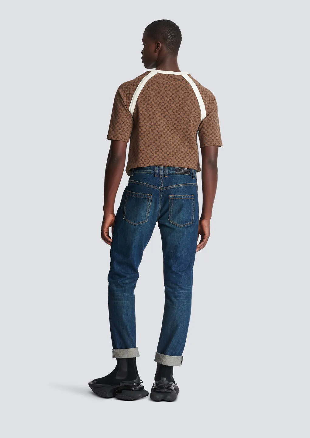 Belt-Looped Straight-Leg Jeans