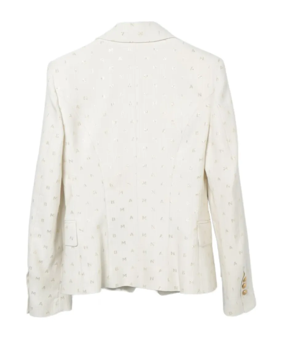 Logo-Embroidered Double-Breasted Blazer