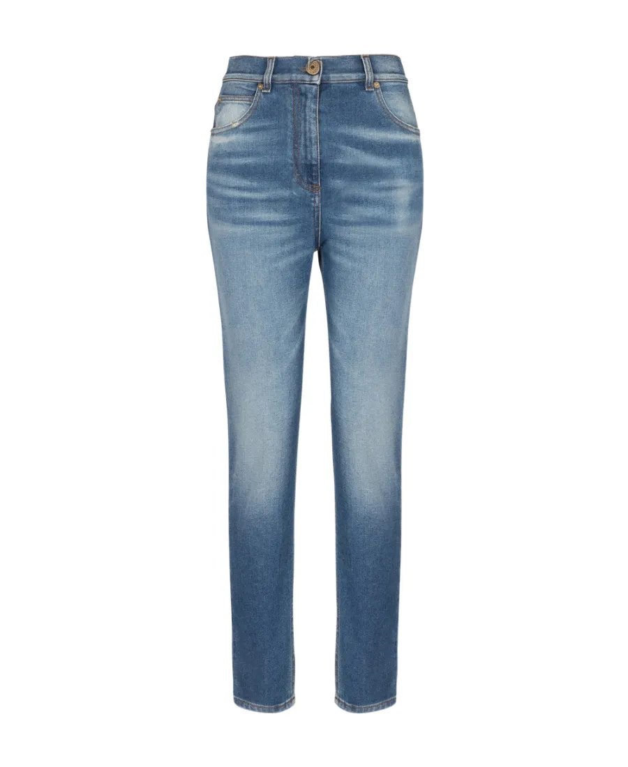 Logo Detailed Slim Cut Jeans