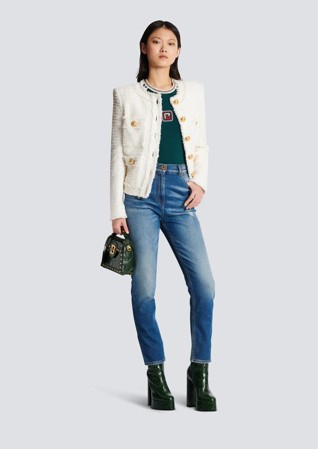 Logo Detailed Slim Cut Jeans