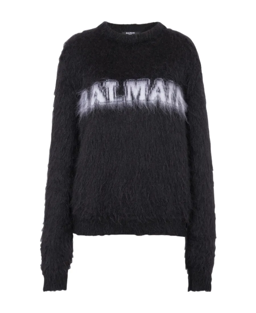 Logo Jacquard Crewneck Knitted Jumper