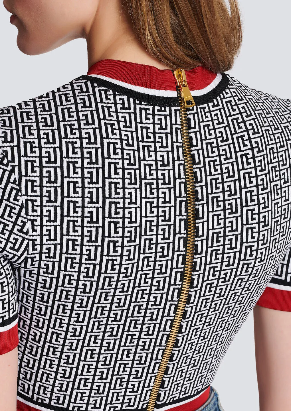 Jacquard Monogrammed Top