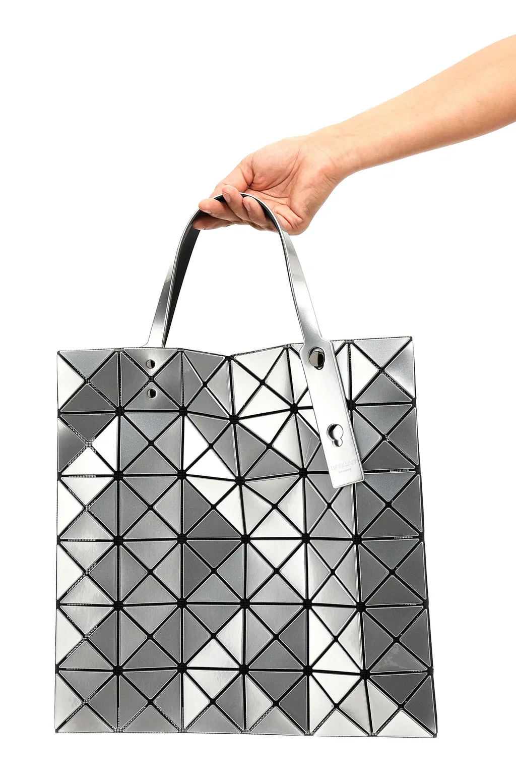 Lucent Geometric-Pattern Tote Bag