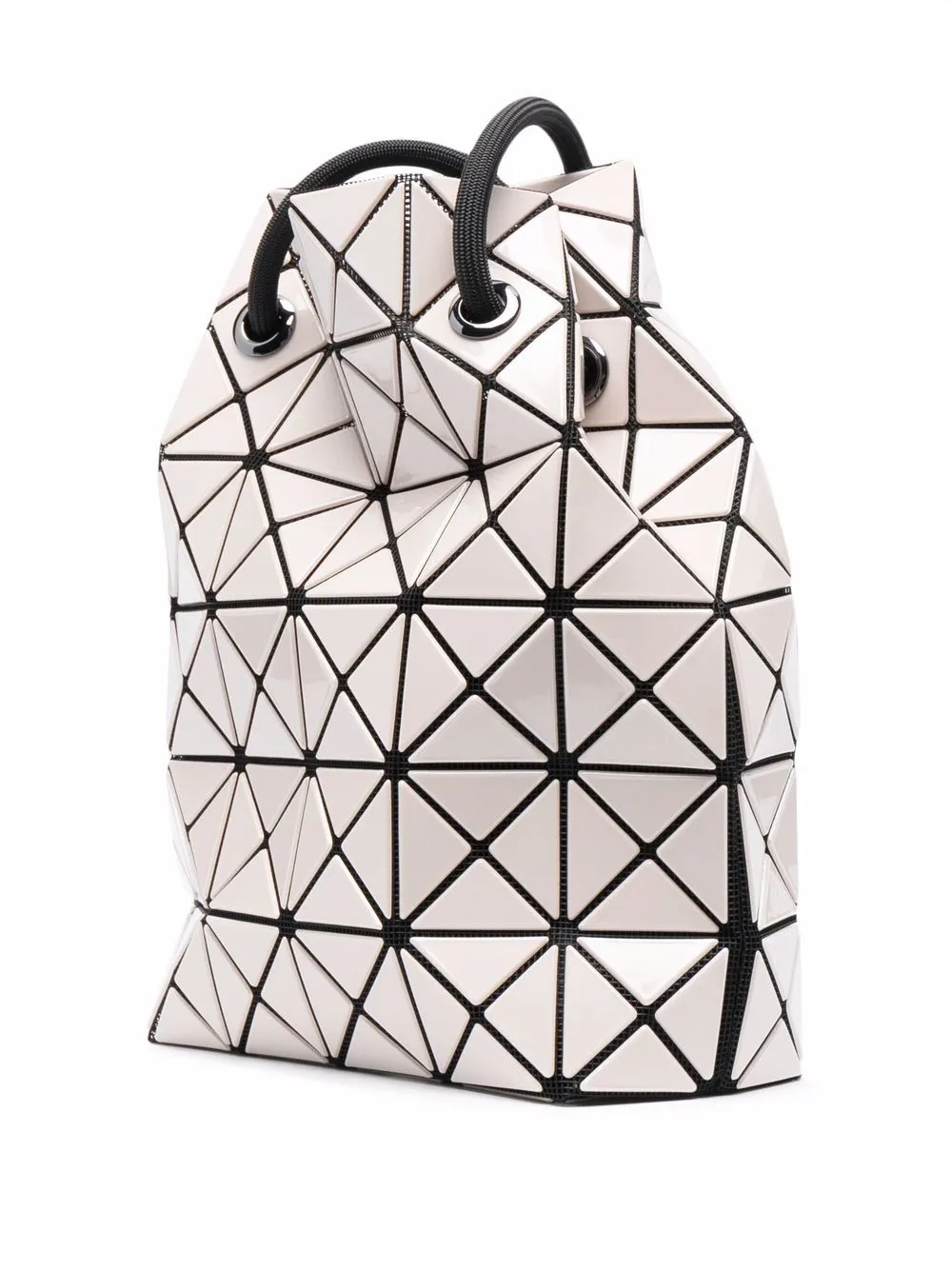 Geometric-Pattern Drawstring Shoulder Bag