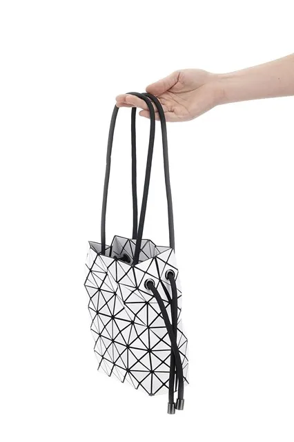 Geometric Drawstring Bucket Bag