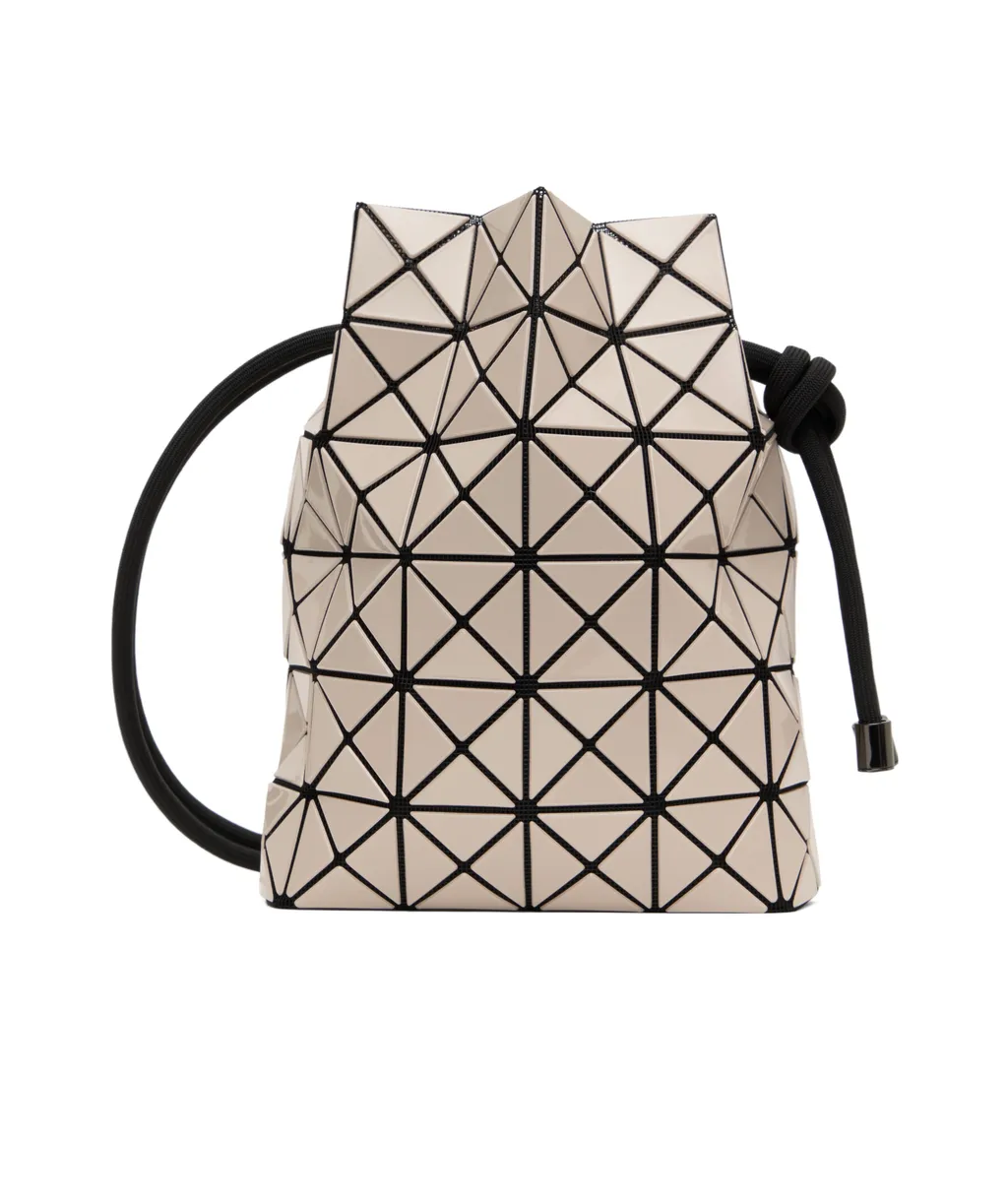 Geometric-Pattern Bucket Bag