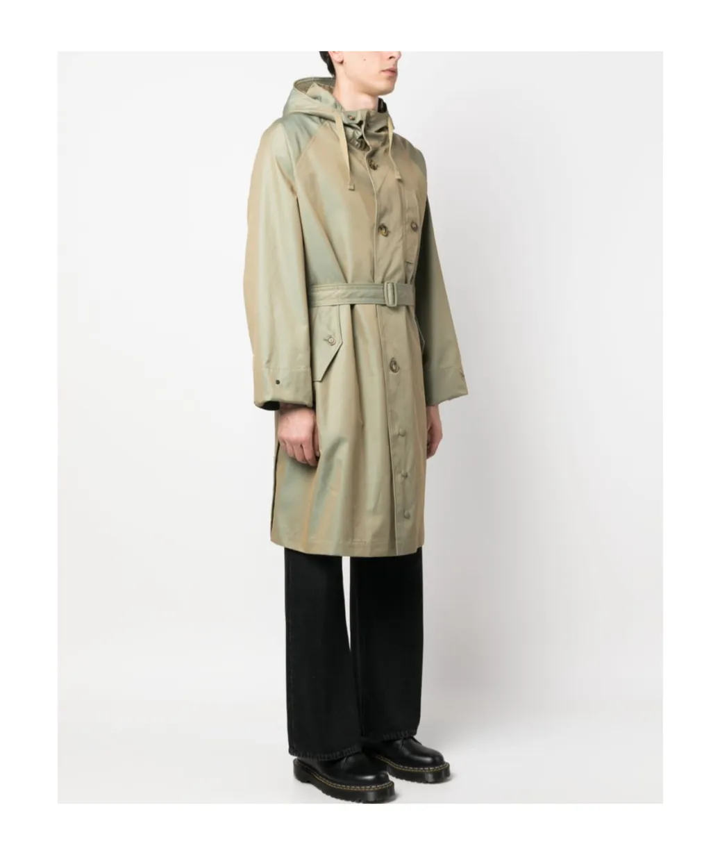 Metallic-Finish Trench Coat