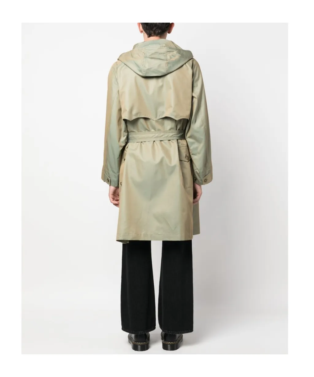 Metallic-Finish Trench Coat
