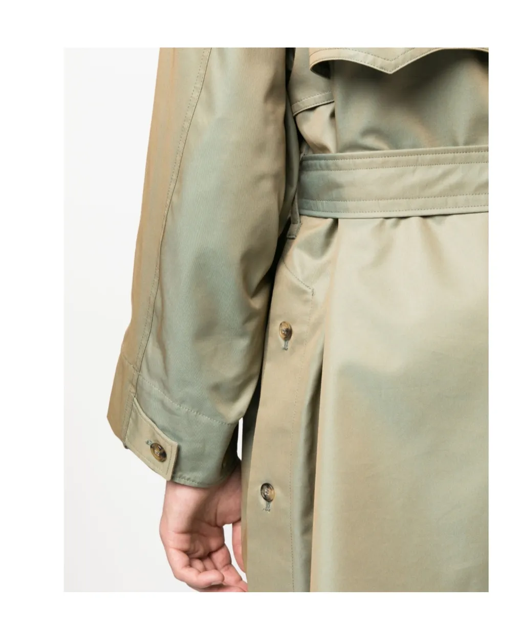 Metallic-Finish Trench Coat