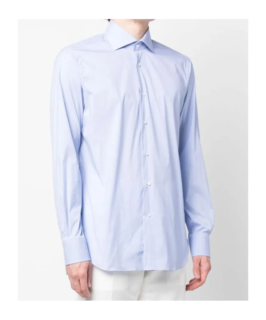Button-Up Stretch-Cotton Shirt