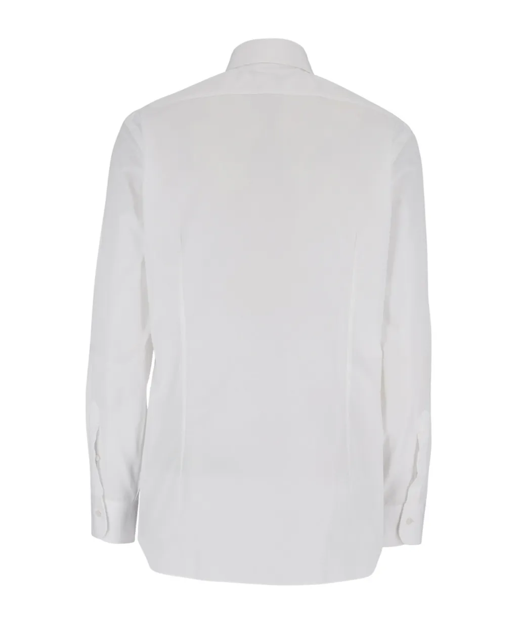 Spread-Collar Cotton Shirt