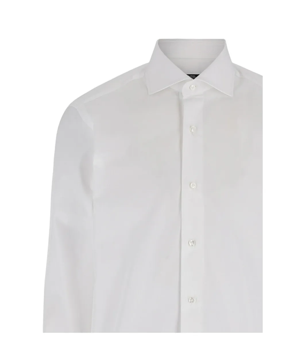 Spread-Collar Cotton Shirt