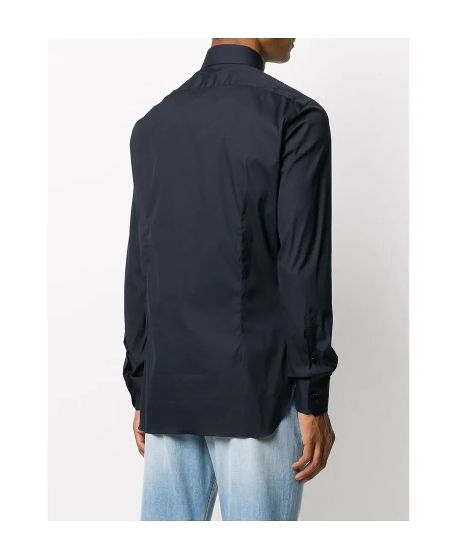 Solid Color Long-Sleeved Shirt