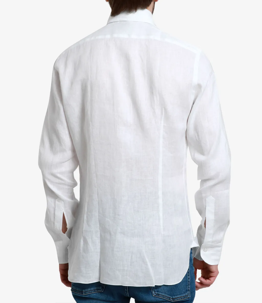 Long-Sleeve Linen Shirt
