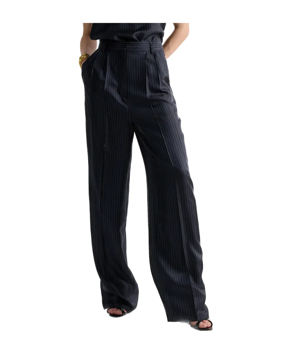 High Waist Pleated Trousers