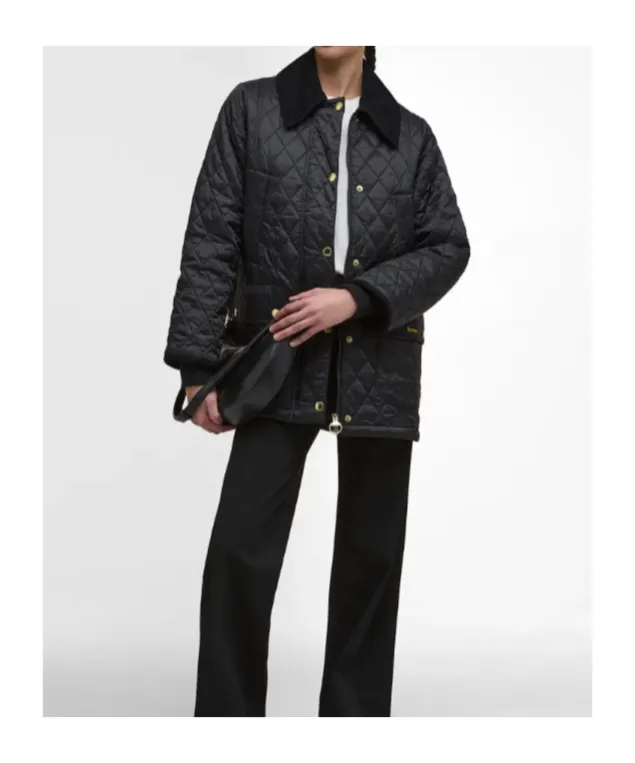 Long-Sleeved Quilted Coat