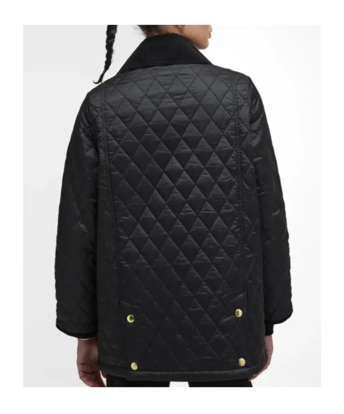 Long-Sleeved Quilted Coat