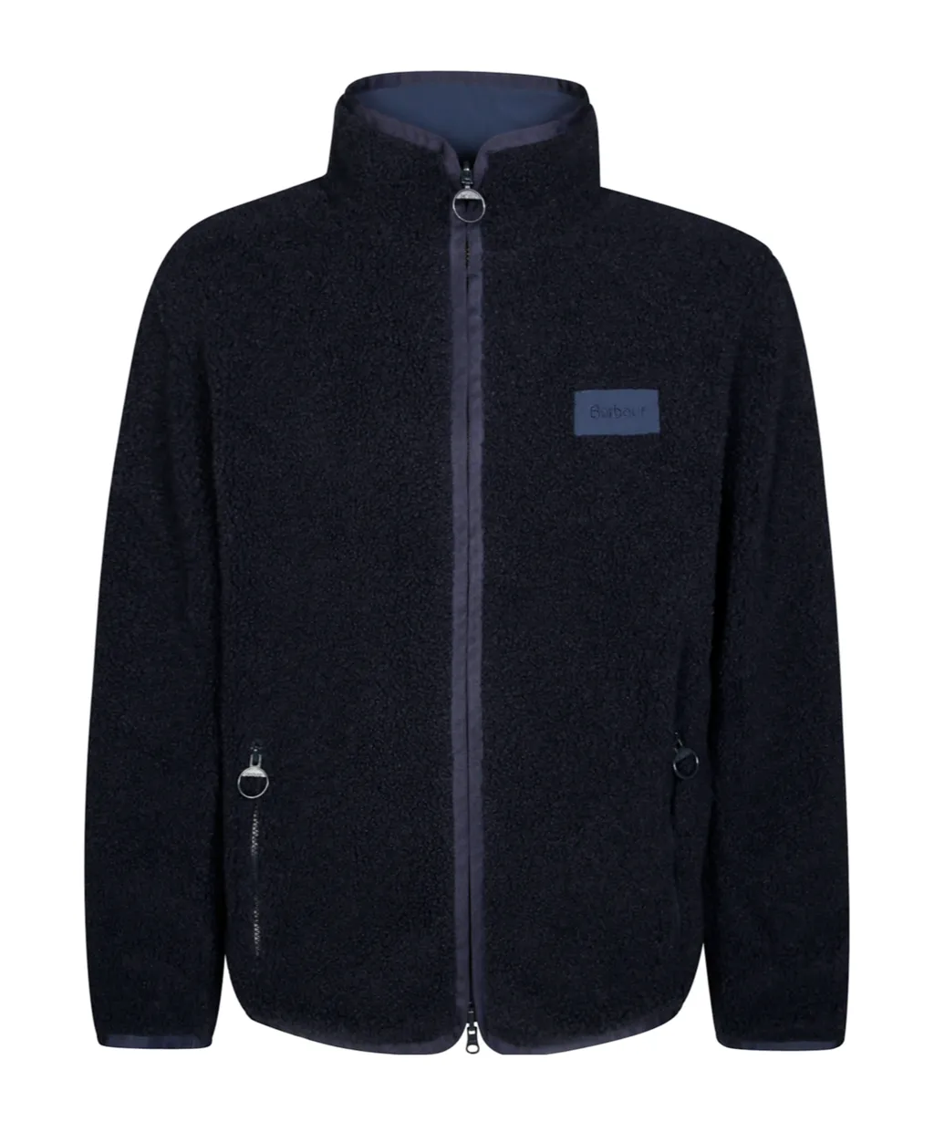 Logo Embroidered Reversible Fleece Jacket