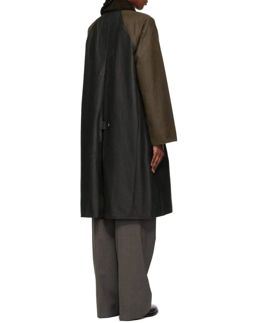 Raglan-Sleeve Buttoned Coat