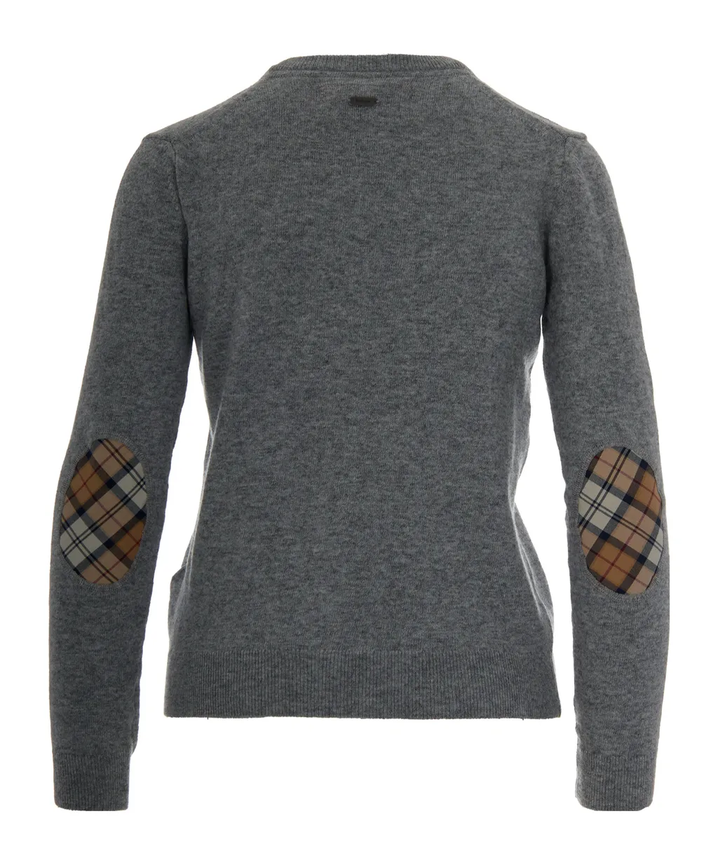 Elbow-Patch Buttoned Cardigan
