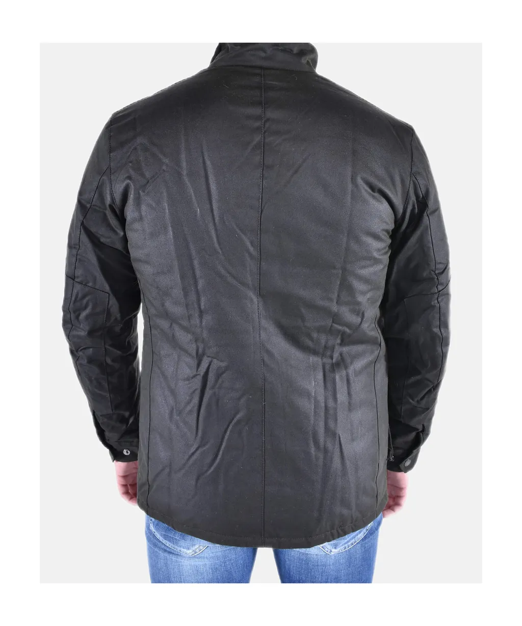 Logo Patch Waxed Jacket