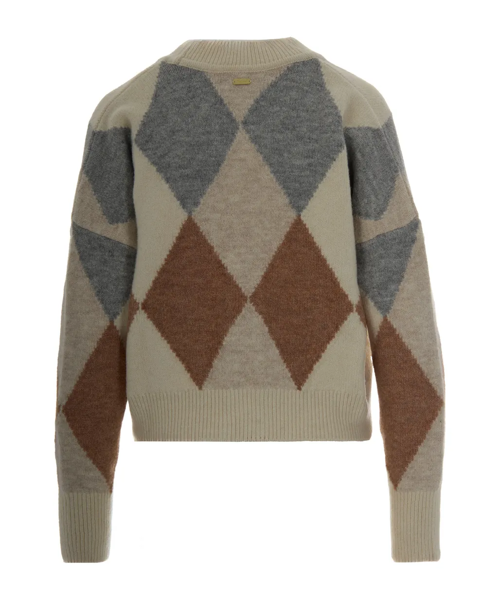 Diamond-Pattern Cardigan