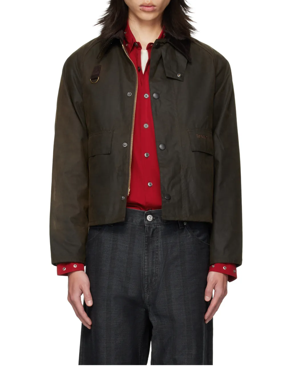 Corduroy-Collar Jacket