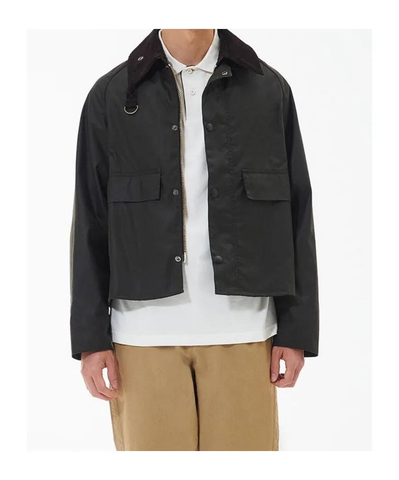 Corduroy-Collar Jacket