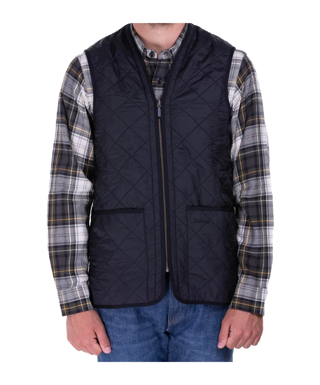 Reversible Checkered Zip-Up Gilet