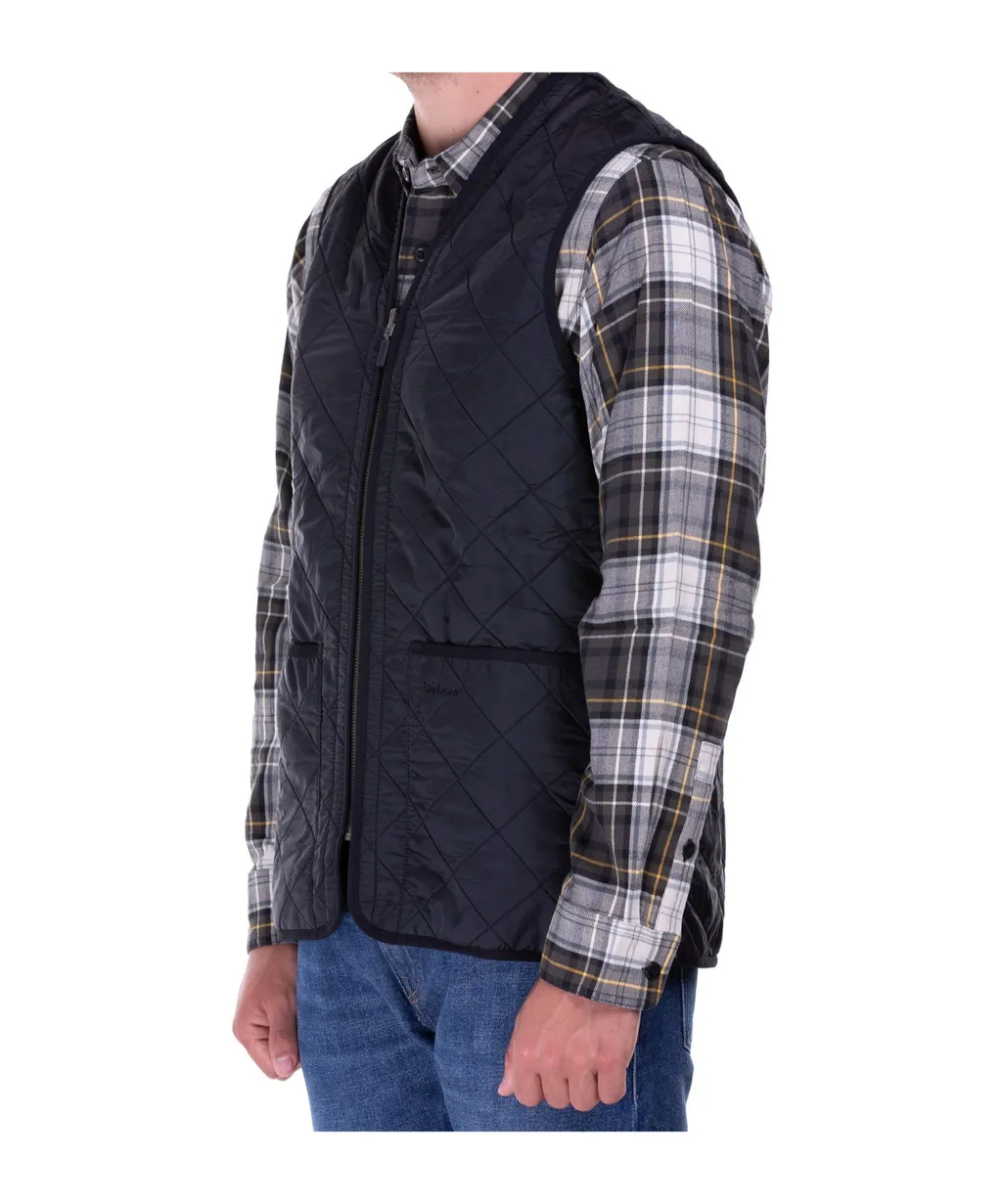 Reversible Checkered Zip-Up Gilet