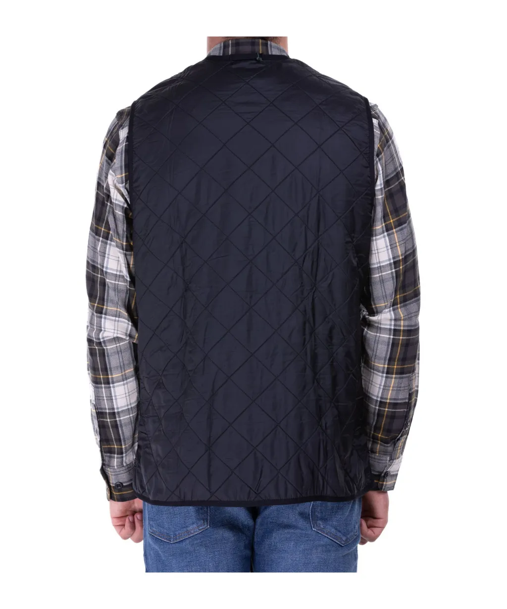 Reversible Checkered Zip-Up Gilet