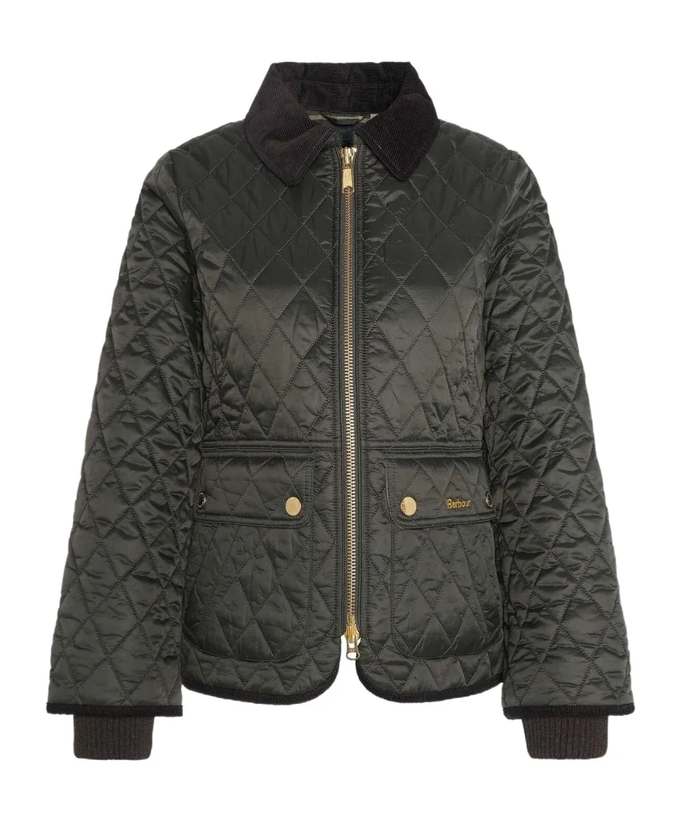 Logo Embroidered Quilted Jacket