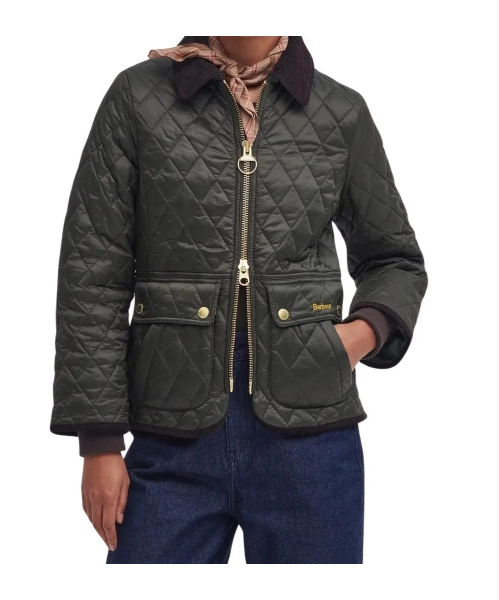Logo Embroidered Quilted Jacket