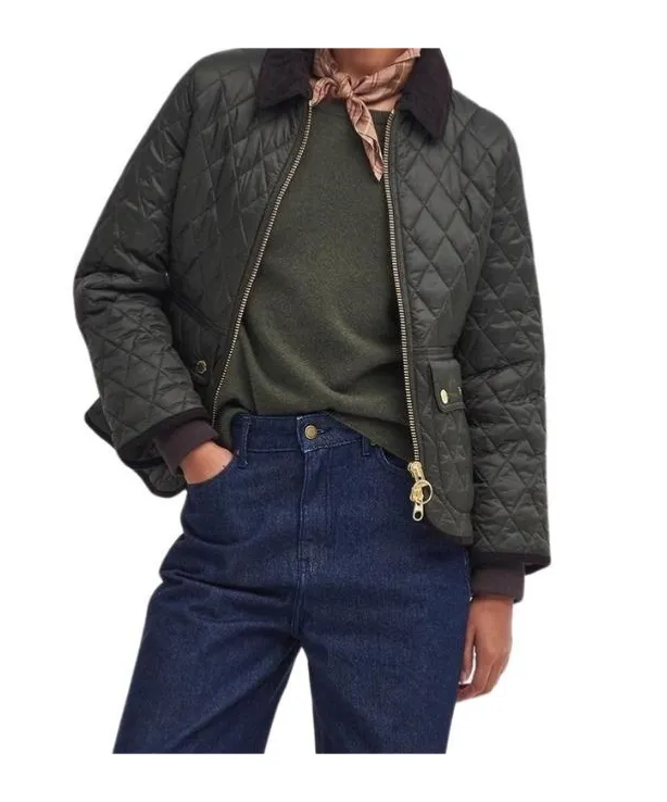 Logo Embroidered Quilted Jacket
