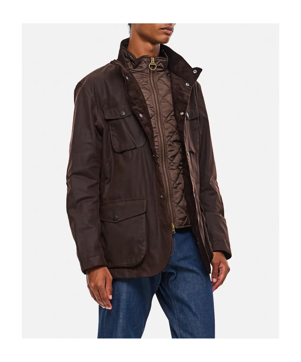 High-Neck Button-Up Jacket